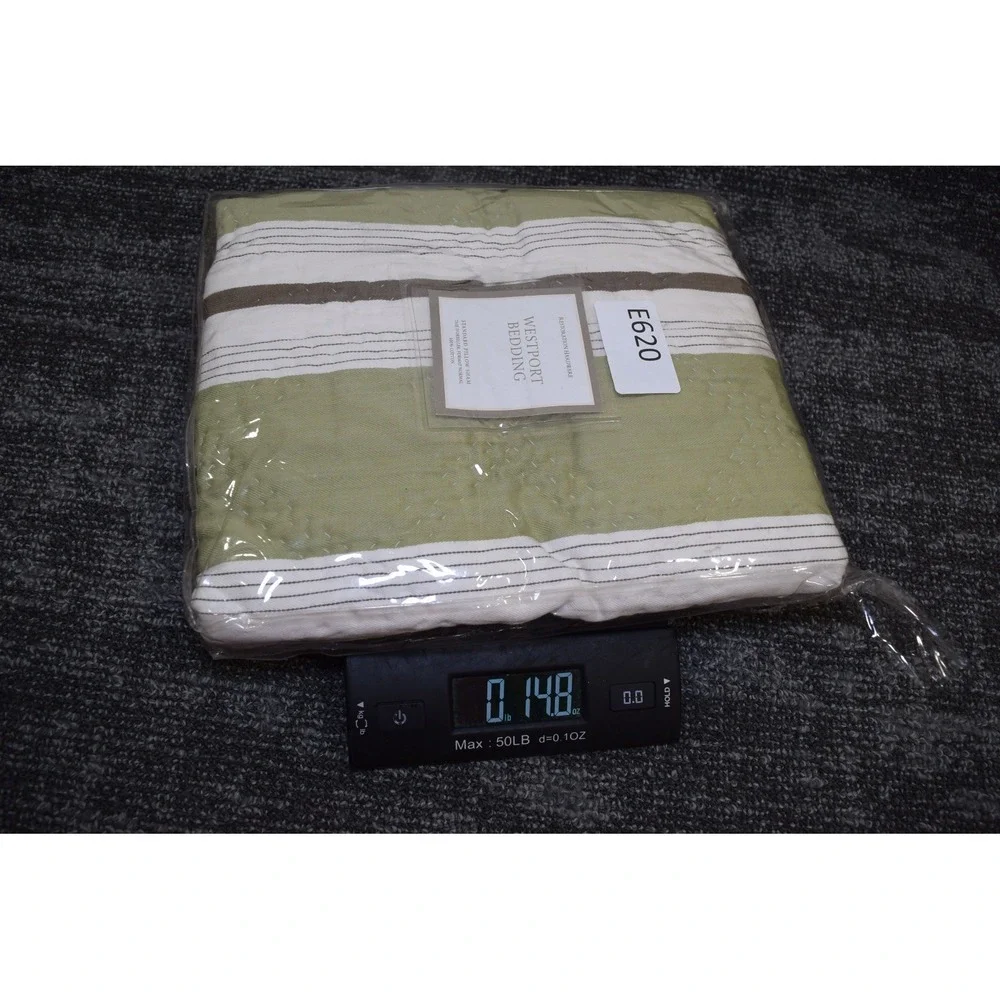 Restoration Hardware WESTPORT Bedding Standard Pillow Sham Heavy Cotton Striped